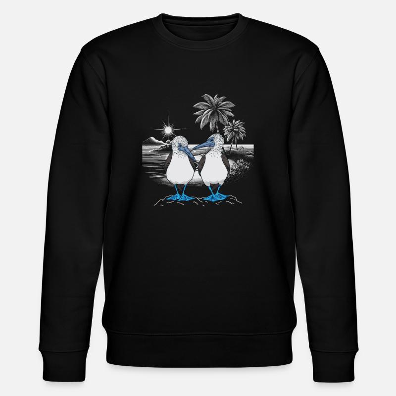 Blaufußtölpel - Stanley/Stella Unisex Bio-Sweatshirt CHANGER  - Schwarz