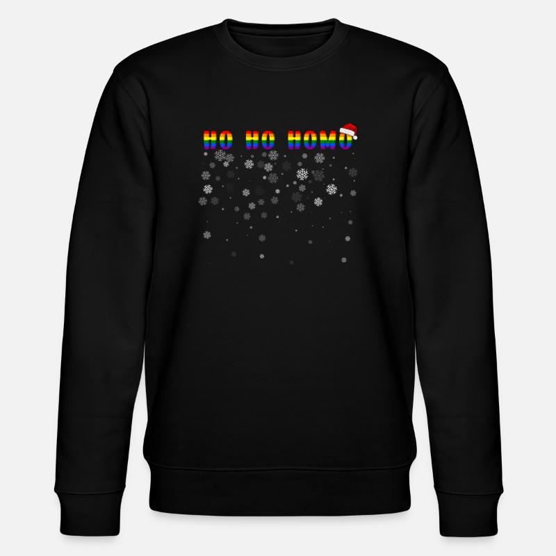 Ho Ho Homo! - Stanley/Stella CHANGER Unisex Organic Sweatshirt - black