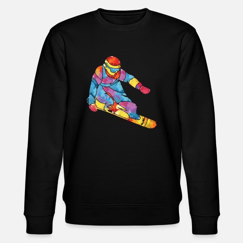 Snowboard Snowboarder Snowboarden Winter Geschenk - Stanley/Stella Unisex Bio-Sweatshirt CHANGER  - Schwarz
