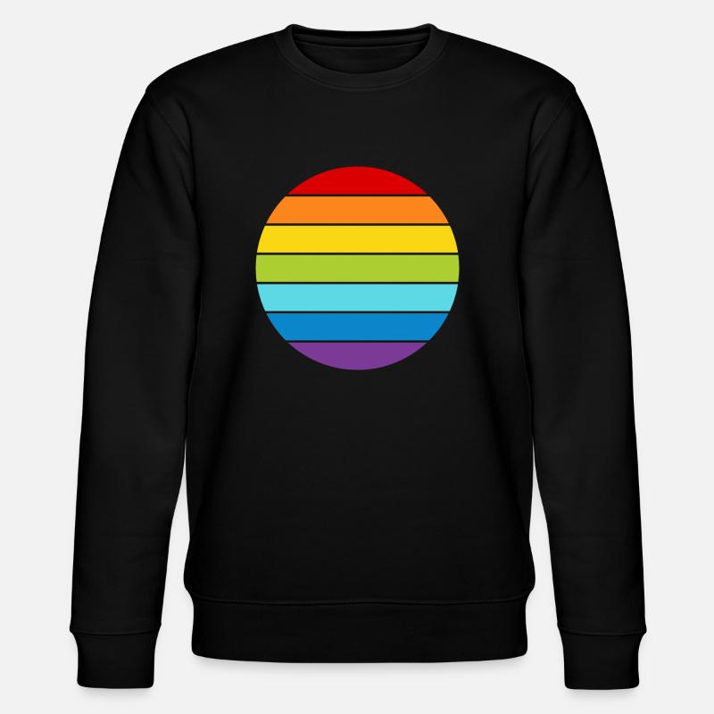 Rainbow Circle - Stanley/Stella CHANGER Unisex Organic Sweatshirt - black