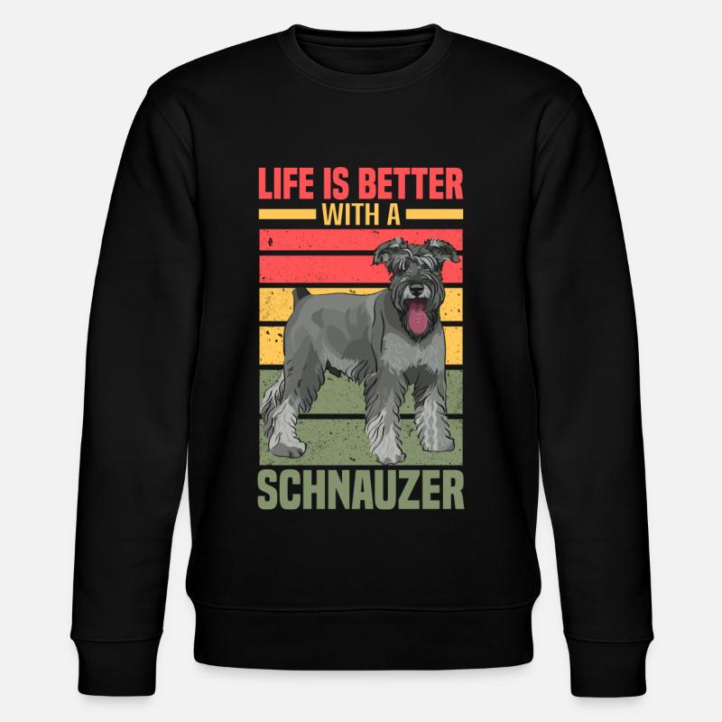 Schnauzer - Stanley/Stella Unisex Bio-Sweatshirt CHANGER  - Schwarz