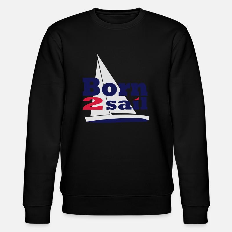 Born to sail - Stanley/Stella Unisex Bio-Sweatshirt CHANGER  - Schwarz