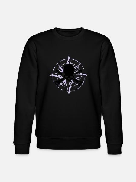 windrose_skull_02_b_2c - Stanley/Stella CHANGER Unisex Organic Sweatshirt - black
