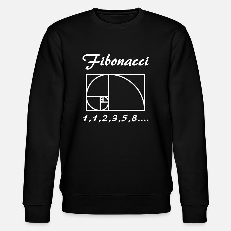 Fibunacci (vector) - Stanley/Stella CHANGER Unisex Organic Sweatshirt - black
