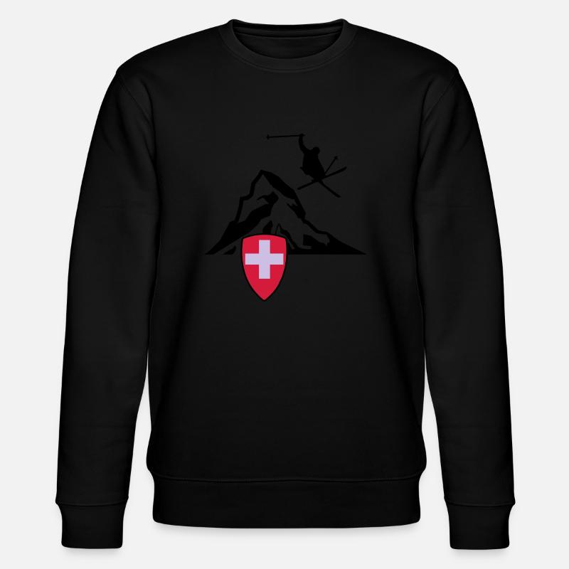 matterhorn schweiz zermatt - Stanley/Stella Unisex Bio-Sweatshirt CHANGER  - Schwarz