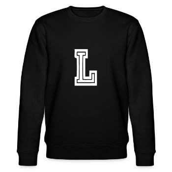 Lettre L - College School University College USA - Sweat bio CHANGER Stanley/Stella Unisexe - noir - Devant - Nik (191cm) & Marisol (170cm)