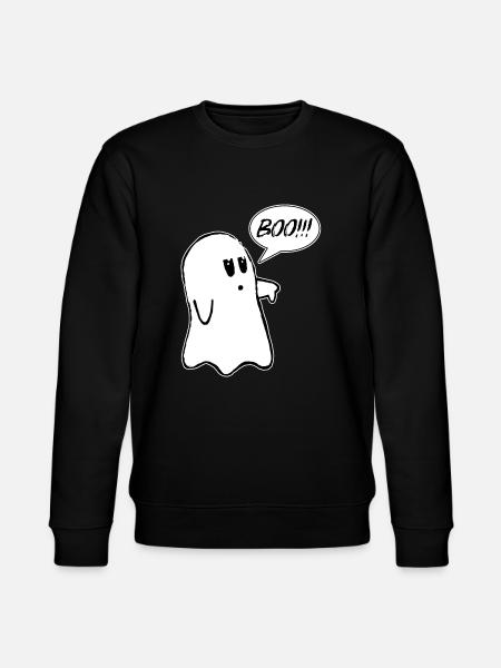 Booooo Ghost Halloween - Stanley/Stella CHANGER Unisex Organic Sweatshirt - black