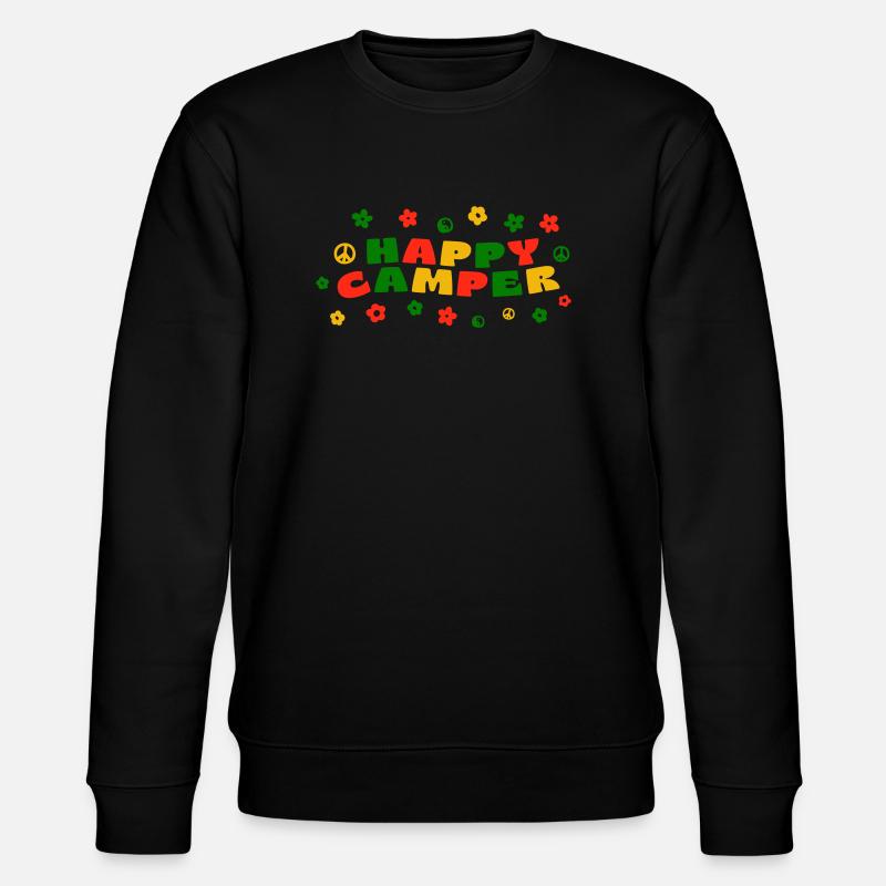 Happy Camper - Stanley/Stella Unisex Bio-Sweatshirt CHANGER  - Schwarz