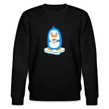 Pingouin caféiné Morning Muffle Coffee Drinker - Sweat bio CHANGER Stanley/Stella Unisexe - noir - Devant - Nik (191cm) & Marisol (170cm)