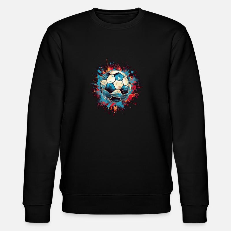 Fußball Ball - Stanley/Stella Unisex Bio-Sweatshirt CHANGER  - Schwarz