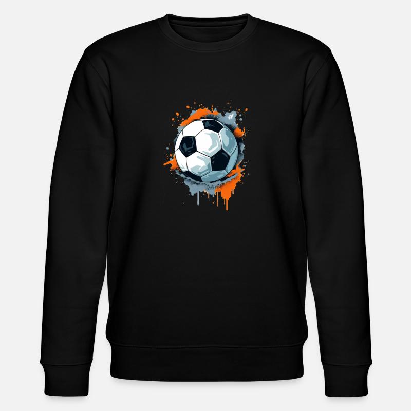 Fußball Ball - Stanley/Stella Unisex Bio-Sweatshirt CHANGER - Schwarz