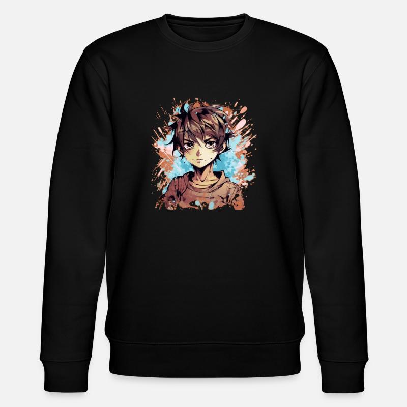 Anime Boy - Stanley/Stella Unisex Bio-Sweatshirt CHANGER  - Schwarz
