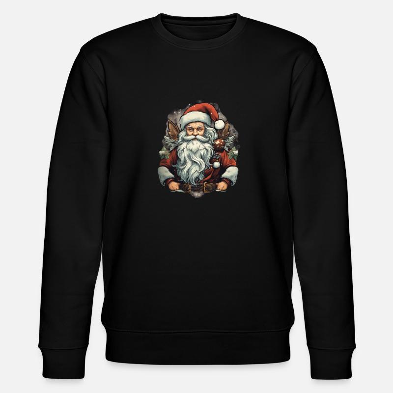 Weihnachtsmann - Stanley/Stella Unisex Bio-Sweatshirt CHANGER  - Schwarz
