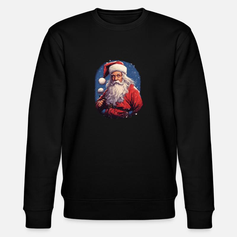 Weihnachtsmann - Stanley/Stella Unisex Bio-Sweatshirt CHANGER  - Schwarz