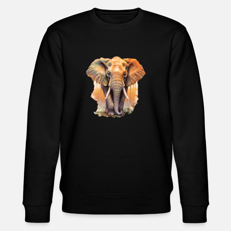 Elephant - Stanley/Stella CHANGER Unisex Organic Sweatshirt - black