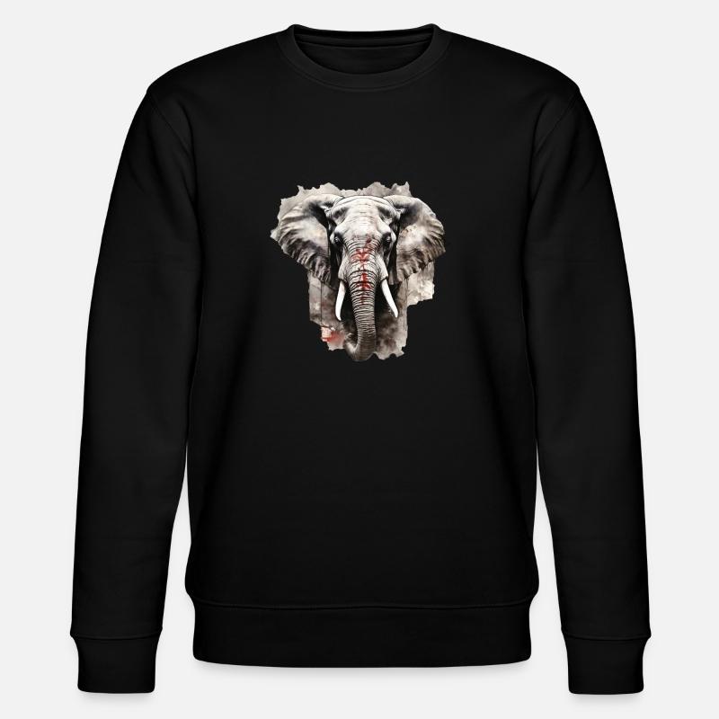 Éléphant - Sweat bio CHANGER Stanley/Stella Unisexe - noir