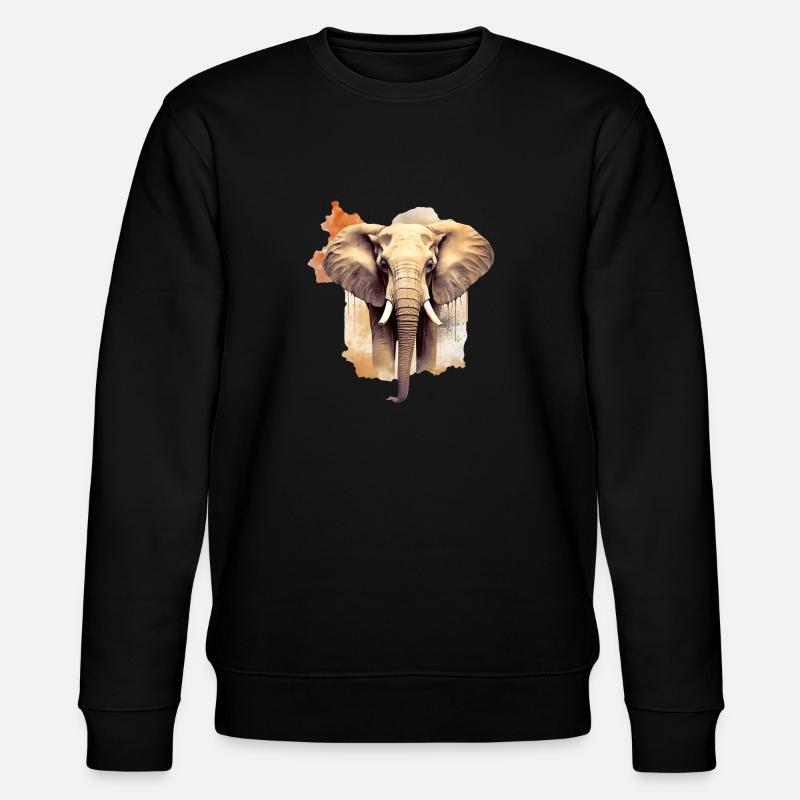 Elephant - Stanley/Stella CHANGER Unisex Organic Sweatshirt - black