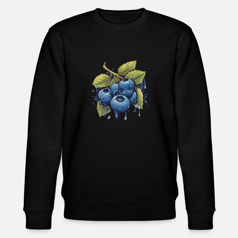 Blaubeere - Stanley/Stella Unisex Bio-Sweatshirt CHANGER  - Schwarz