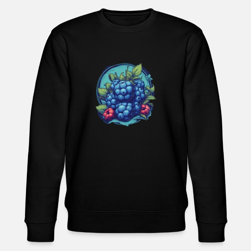 Blaubeere - Stanley/Stella Unisex Bio-Sweatshirt CHANGER  - Schwarz