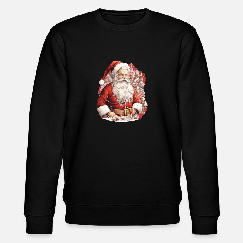 Weihnachtsmann - Stanley/Stella Unisex Bio-Sweatshirt CHANGER  - Schwarz