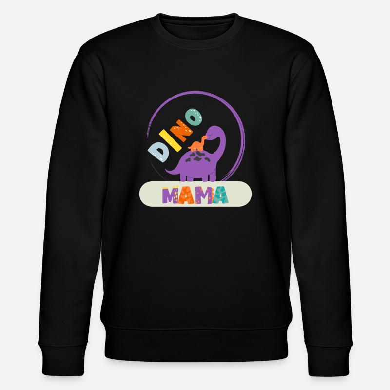 Dino Mama - Stanley/Stella Unisex Bio-Sweatshirt CHANGER  - Schwarz