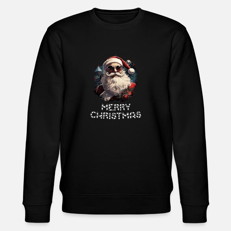 Weihnachtsmann - Marry Christmas - Stanley/Stella Unisex Bio-Sweatshirt CHANGER  - Schwarz