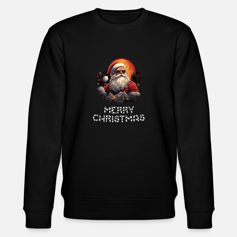 Weihnachtsmann - Marry Christmas - Stanley/Stella Unisex Bio-Sweatshirt CHANGER  - Schwarz