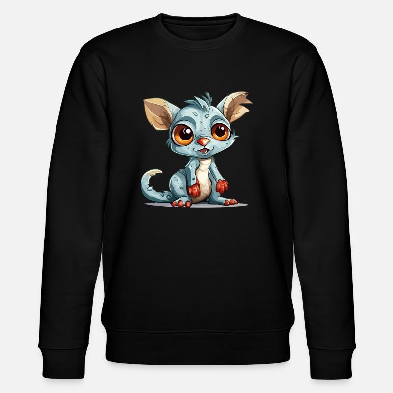 Draki der Streuer - Stanley/Stella Unisex Bio-Sweatshirt CHANGER  - Schwarz