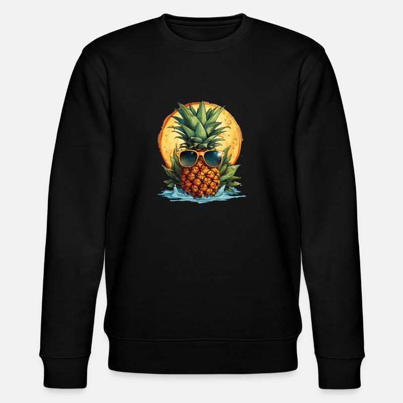 Pineapple - Stanley/Stella CHANGER Unisex Organic Sweatshirt - black