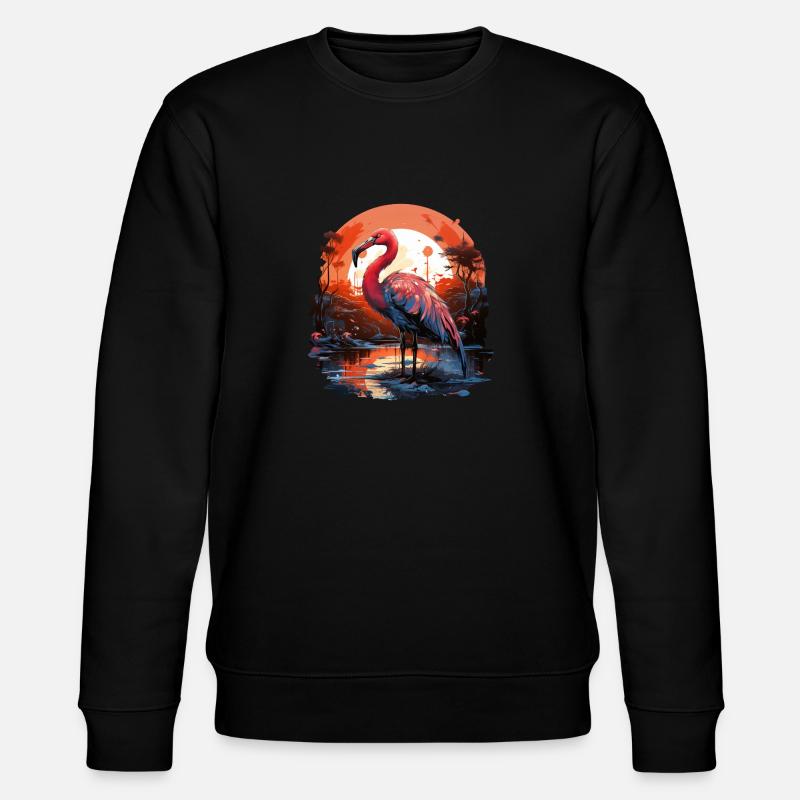 Flamingo - Stanley/Stella CHANGER Unisex Organic Sweatshirt - black