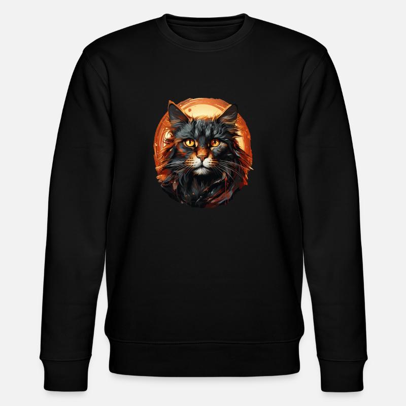 Katze - Stanley/Stella Unisex Bio-Sweatshirt CHANGER  - Schwarz