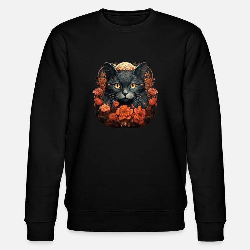 Katze - Stanley/Stella Unisex Bio-Sweatshirt CHANGER - Schwarz