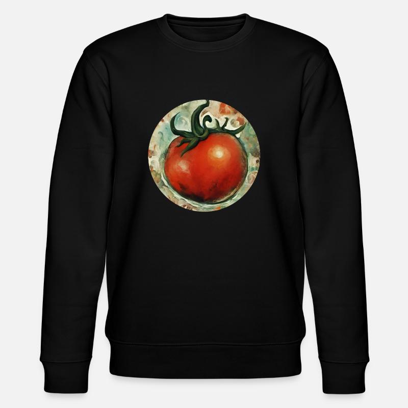 Tomate / Gemüse / Vegetable - Stanley/Stella Unisex Bio-Sweatshirt CHANGER  - Schwarz