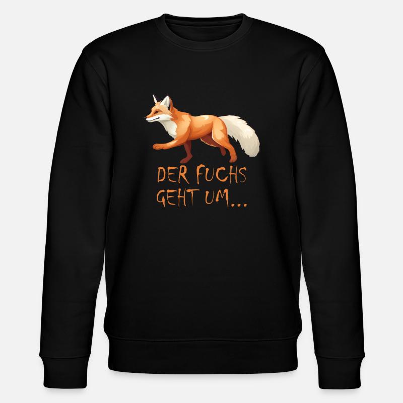 Der Fuchs geht um - Stanley/Stella Unisex Bio-Sweatshirt CHANGER  - Schwarz