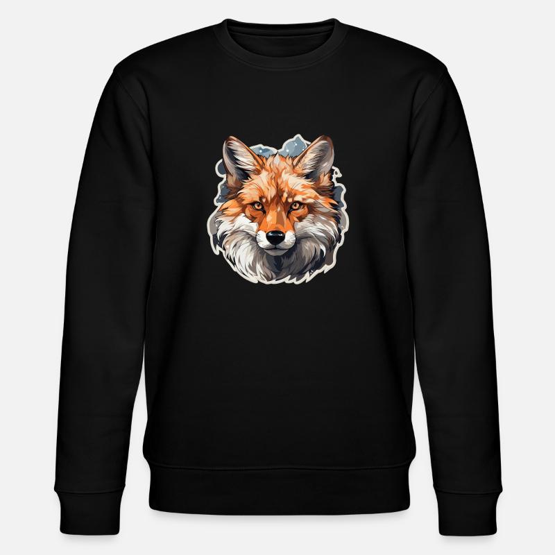 Fuchs - Illustration - Stanley/Stella Unisex Bio-Sweatshirt CHANGER  - Schwarz