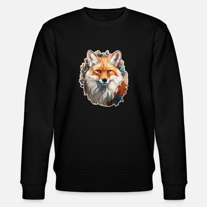 Fuchs - Illustration - Stanley/Stella Unisex Bio-Sweatshirt CHANGER  - Schwarz