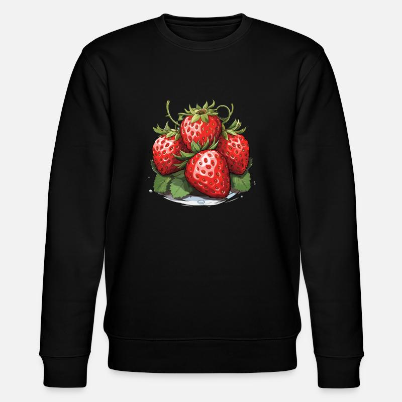 Fraise - illustration - Sweat bio CHANGER Stanley/Stella Unisexe - noir