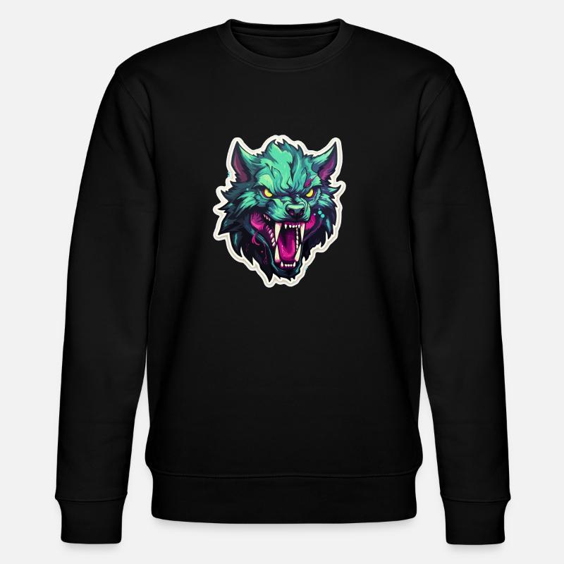 Loup - Illustration - Sweat bio CHANGER Stanley/Stella Unisexe - noir