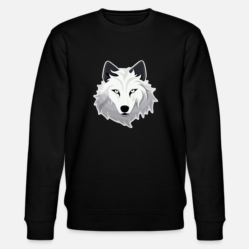 Wolf - Illustration - Stanley/Stella Unisex Bio-Sweatshirt CHANGER  - Schwarz