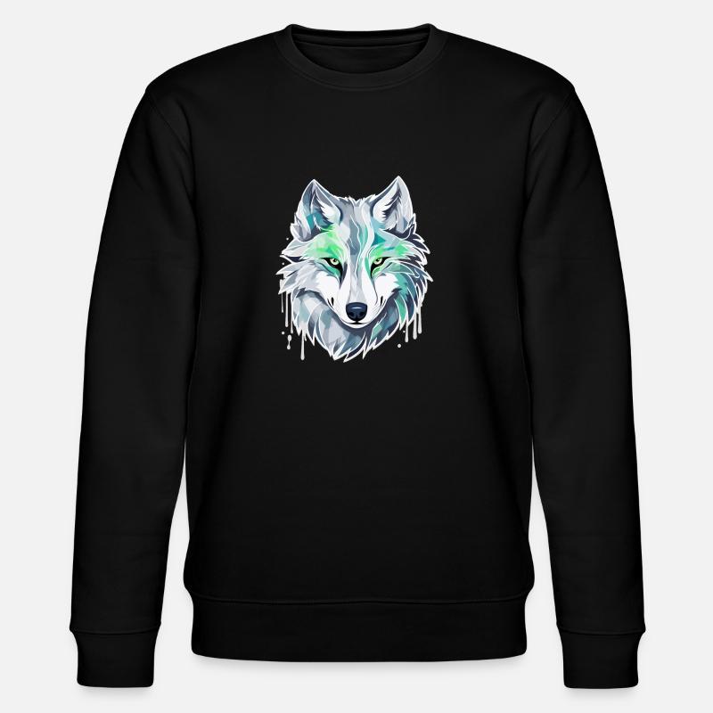 Loup - Illustration - Sweat bio CHANGER Stanley/Stella Unisexe - noir