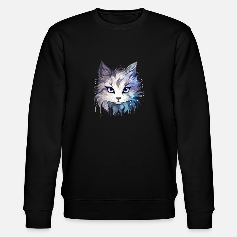 Chat - illustration - Sweat bio CHANGER Stanley/Stella Unisexe - noir