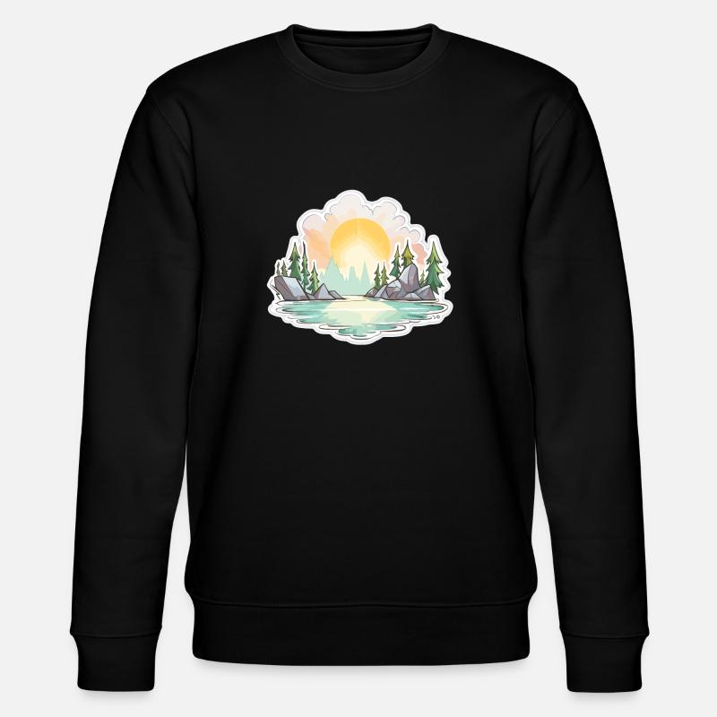 Paysage - Illustration - Sweat bio CHANGER Stanley/Stella Unisexe - noir