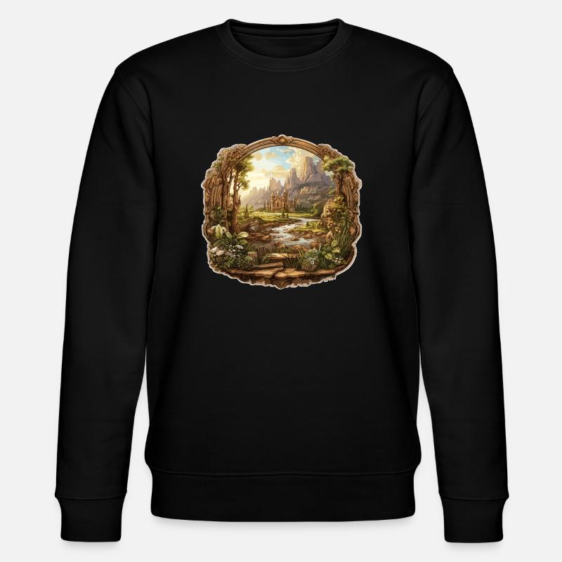 Paysage - Illustration - Sweat bio CHANGER Stanley/Stella Unisexe - noir
