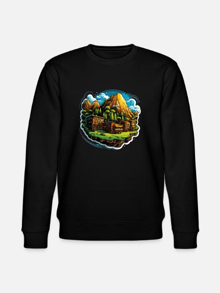 Paysage - Illustration - Sweat bio CHANGER Stanley/Stella Unisexe - noir