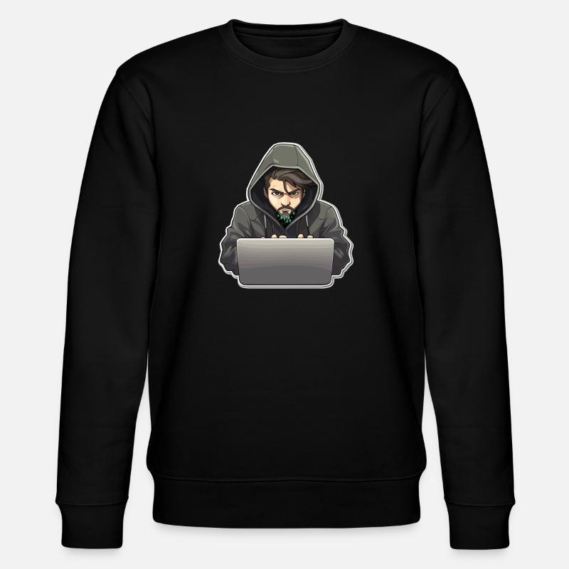 Ethical Hacker - Illustration - Stanley/Stella Unisex Bio-Sweatshirt CHANGER  - Schwarz