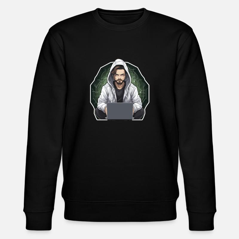 Ethical Hacker - Illustration - Stanley/Stella Unisex Bio-Sweatshirt CHANGER  - Schwarz