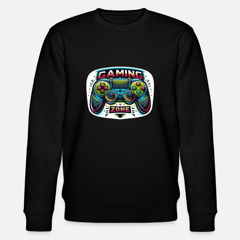 Gaming Zone - Controller Illustration - Stanley/Stella Unisex Bio-Sweatshirt CHANGER  - Schwarz