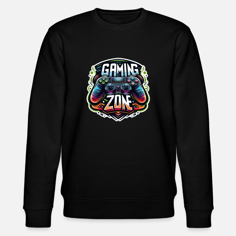 Gaming Zone - Controller Illustration - Stanley/Stella CHANGER Unisex Organic Sweatshirt - black