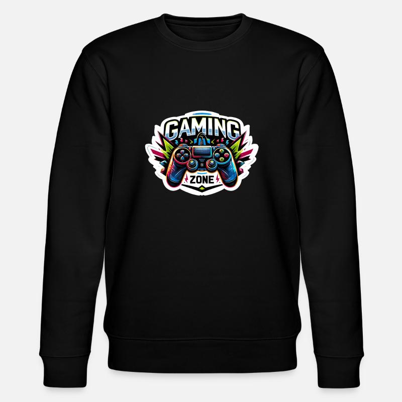 Gaming Zone - Controller Illustration - Stanley/Stella CHANGER Unisex Organic Sweatshirt - black