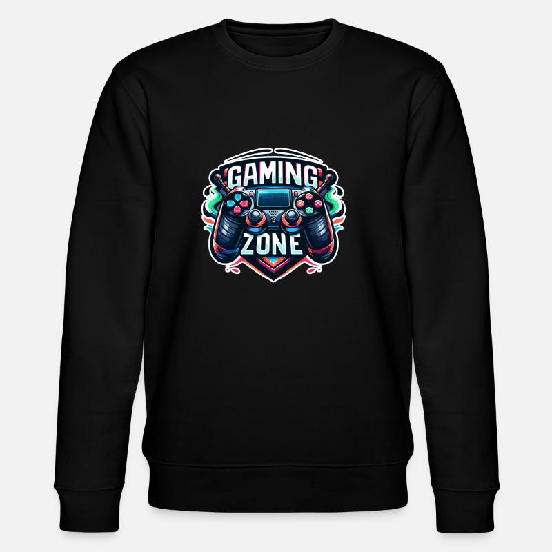Gaming Zone - Controller Illustration - Stanley/Stella Unisex Bio-Sweatshirt CHANGER  - Schwarz